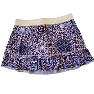 Sofibella Womens Blue Pink Print Athletic Performance Tennis Pickleball Skort 1X